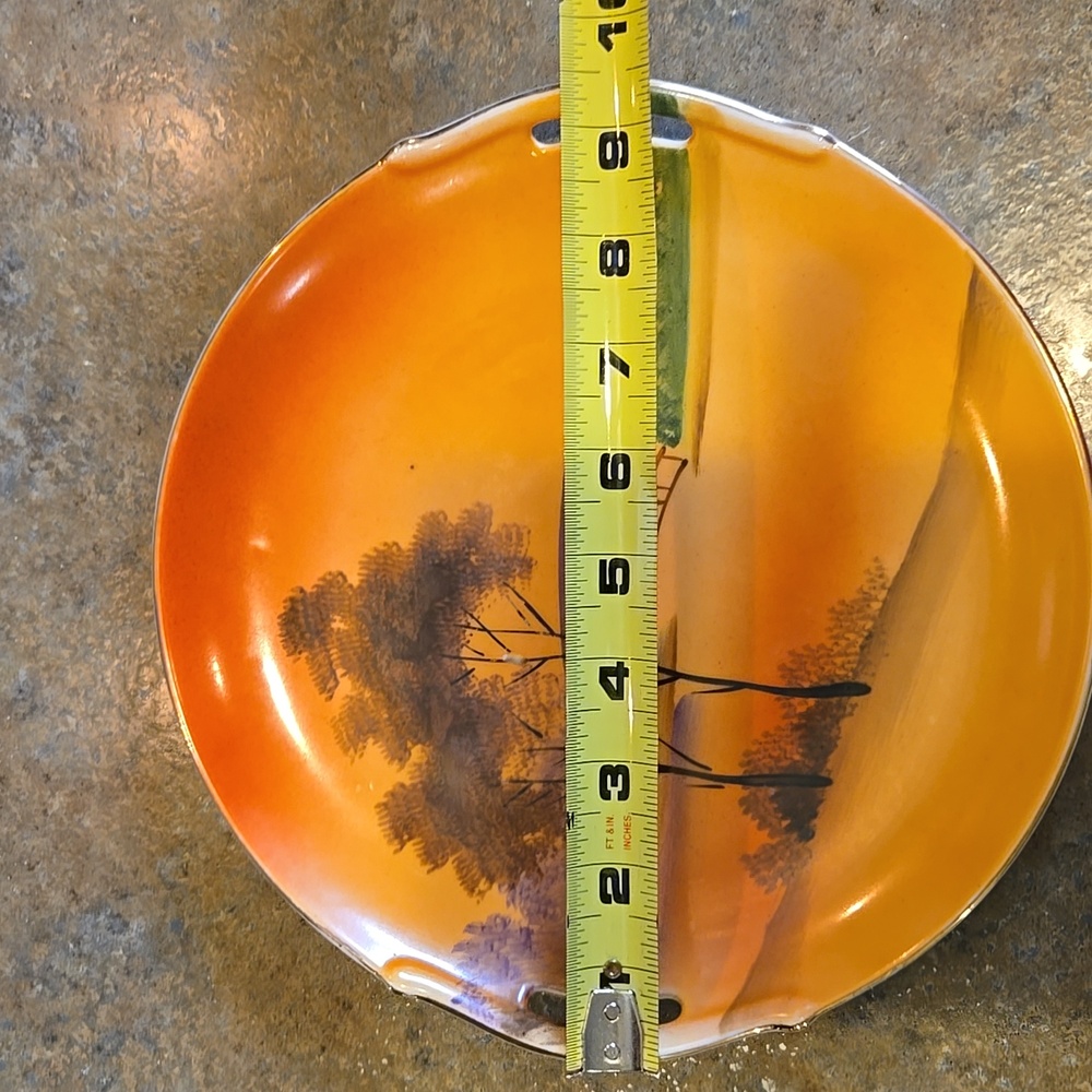 Vintage Meito China Orange Plate Made In Japan - Picture 4 of 4